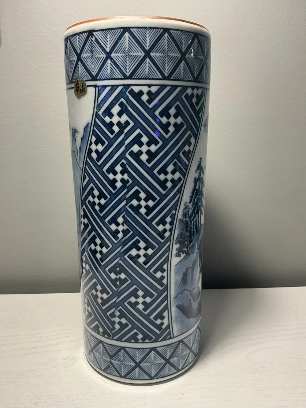 Vintage Japanese Arita Style Umbrella Stand
